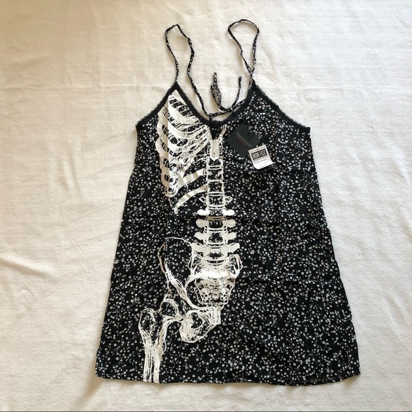 Iron Fist Death Breath Skull Slip Dress MEDIUM - Picture 2 of 9